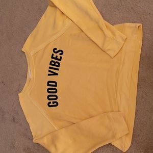 Never worn yellow sweatshirt top